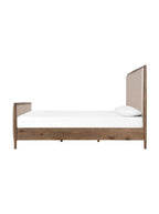 Lucien Bed - Upholstered, Oak Wood