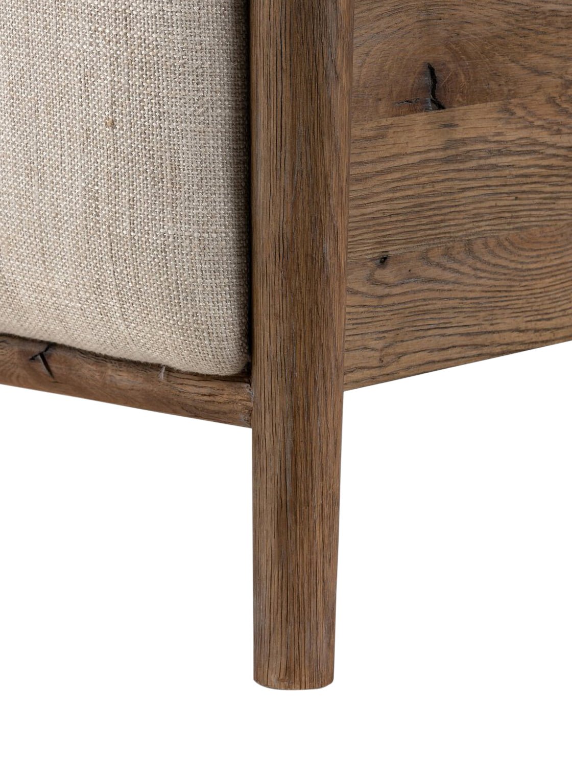 Lucien Bed - Upholstered, Oak Wood
