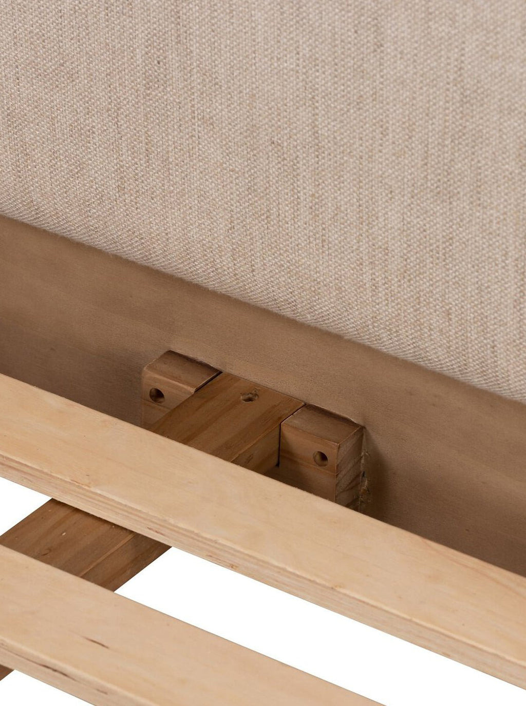 Lucien Bed - Upholstered, Oak Wood