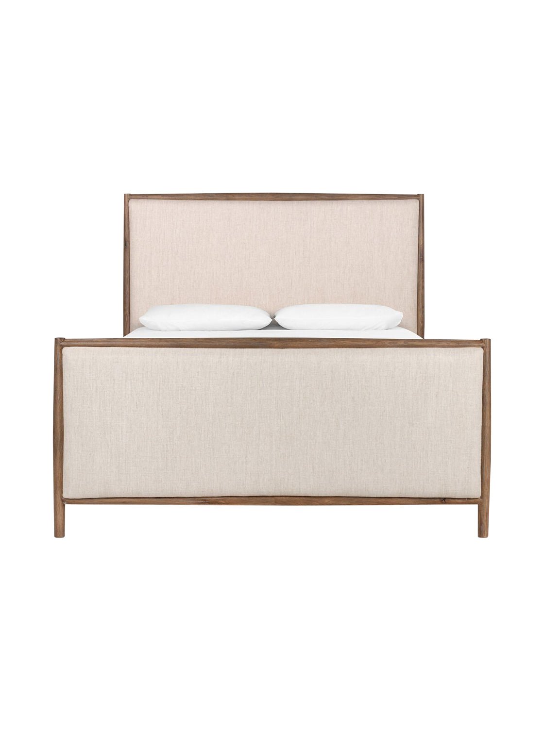 Lucien Bed - Upholstered, Oak Wood