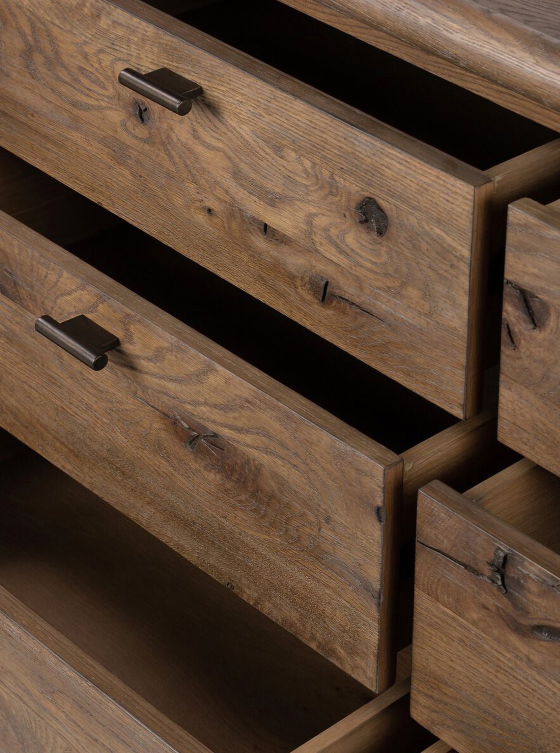 Lucien Nine Drawer Dresser - Oak Wood