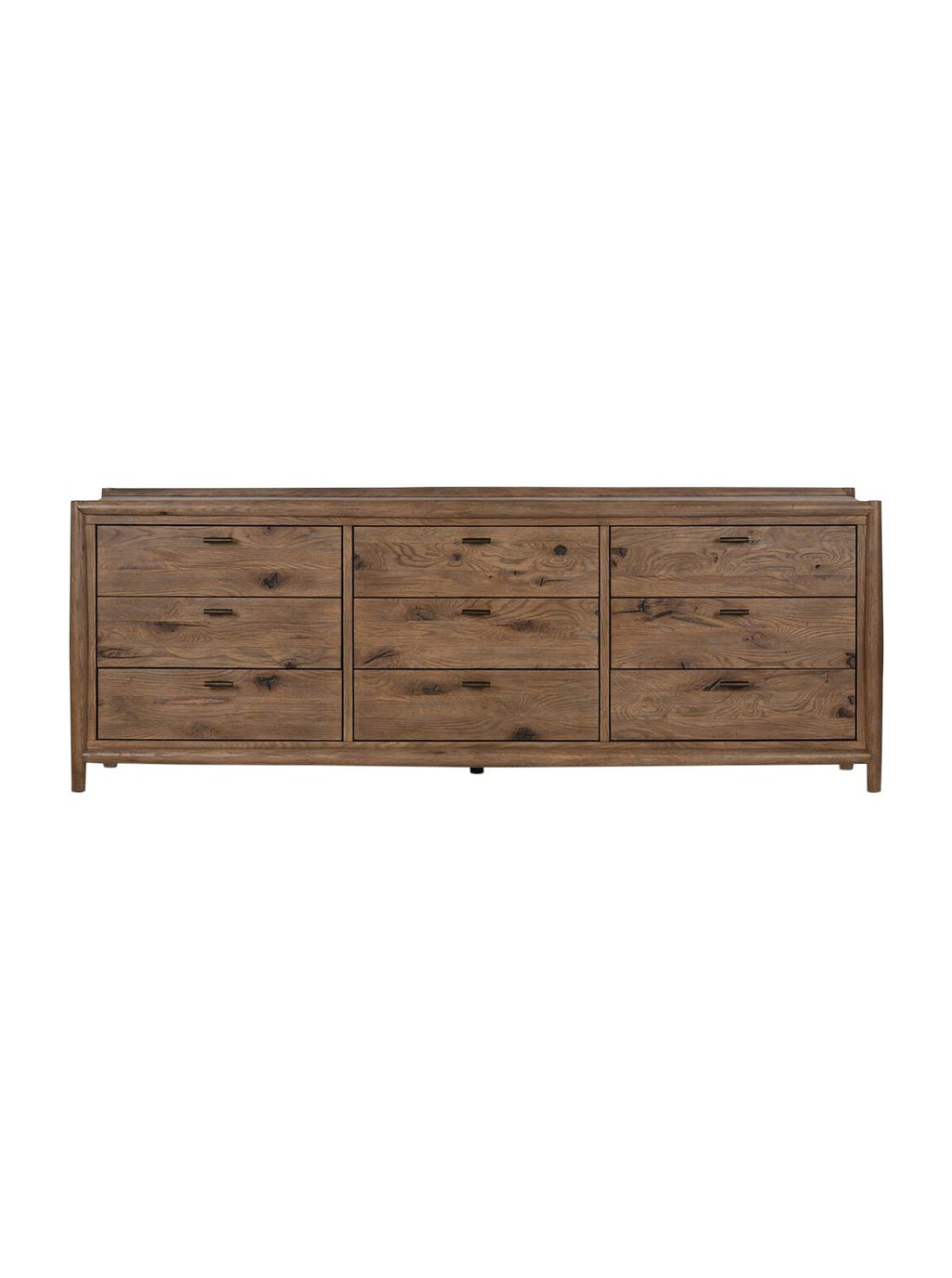 Lucien Nine Drawer Dresser - Oak Wood