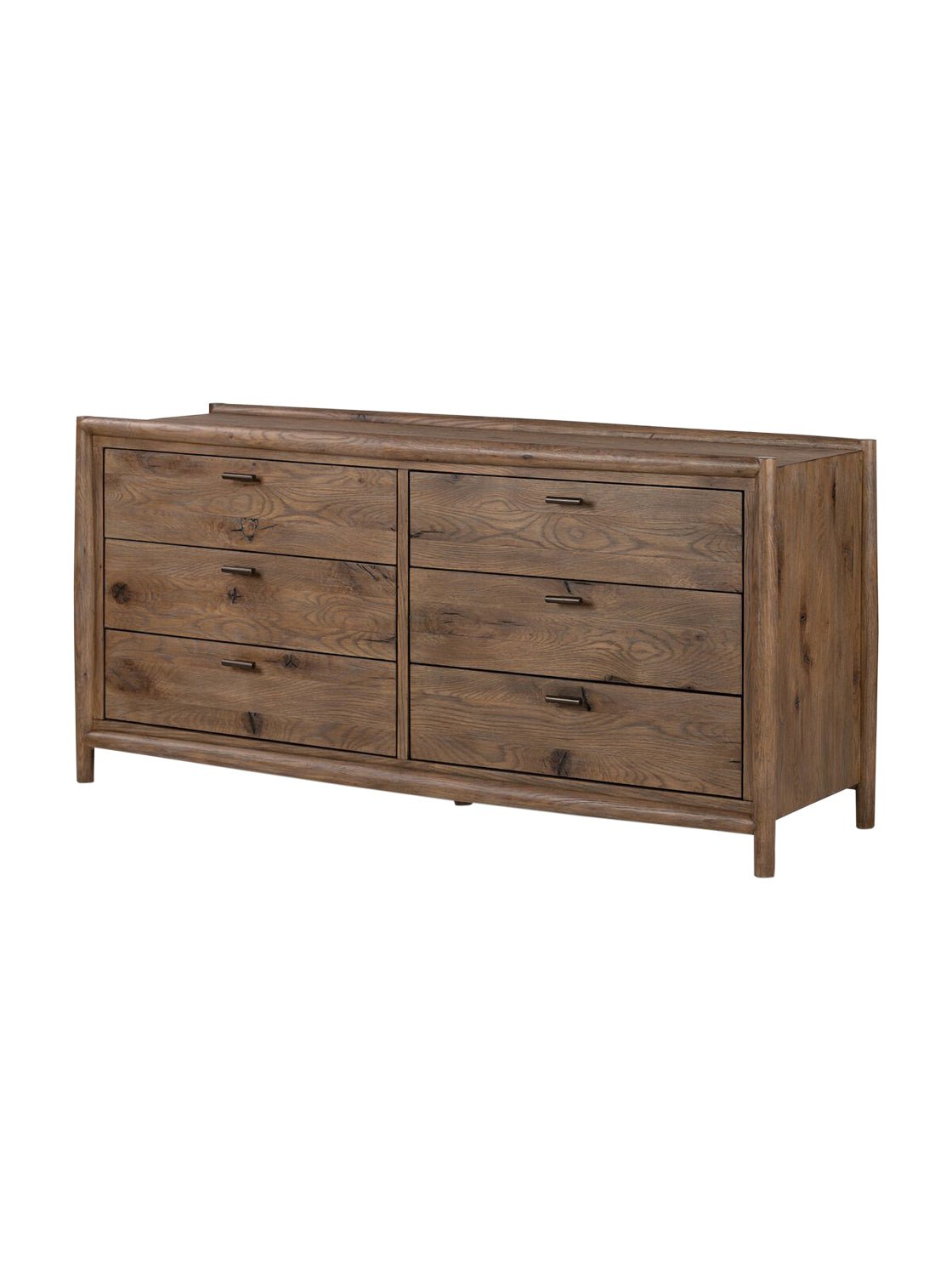 Lucien Six Drawer Dresser - Oak Wood