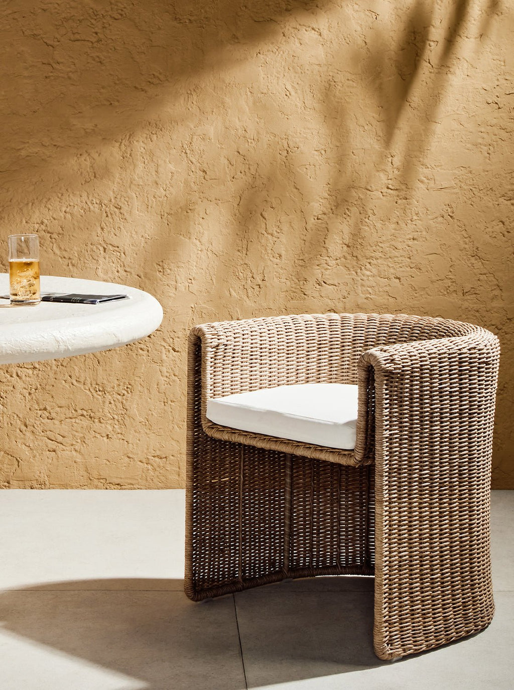 Luigi Outdoor Dining Chair - Cane Detail
