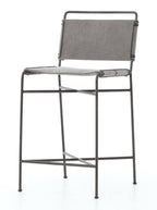 Margot Bar  Stool - Upholstered, Leather