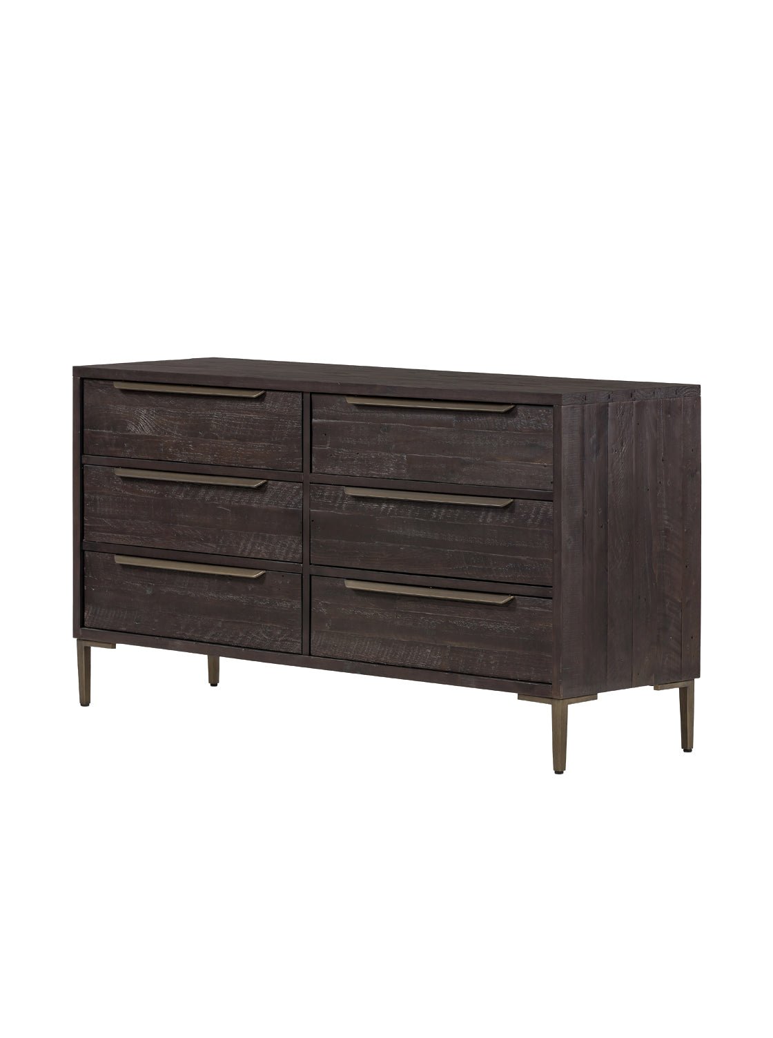 Mariana Dresser - Pine Wood, Metal Base