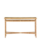 Marla Console - Cane Detail, Glass Top