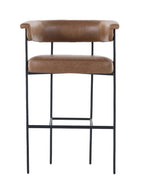 Martine Bar + Counter Stool - Upholstered, Metal Base