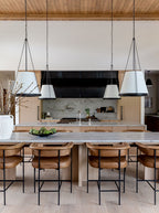 Martine Bar + Counter Stool - Upholstered, Metal Base