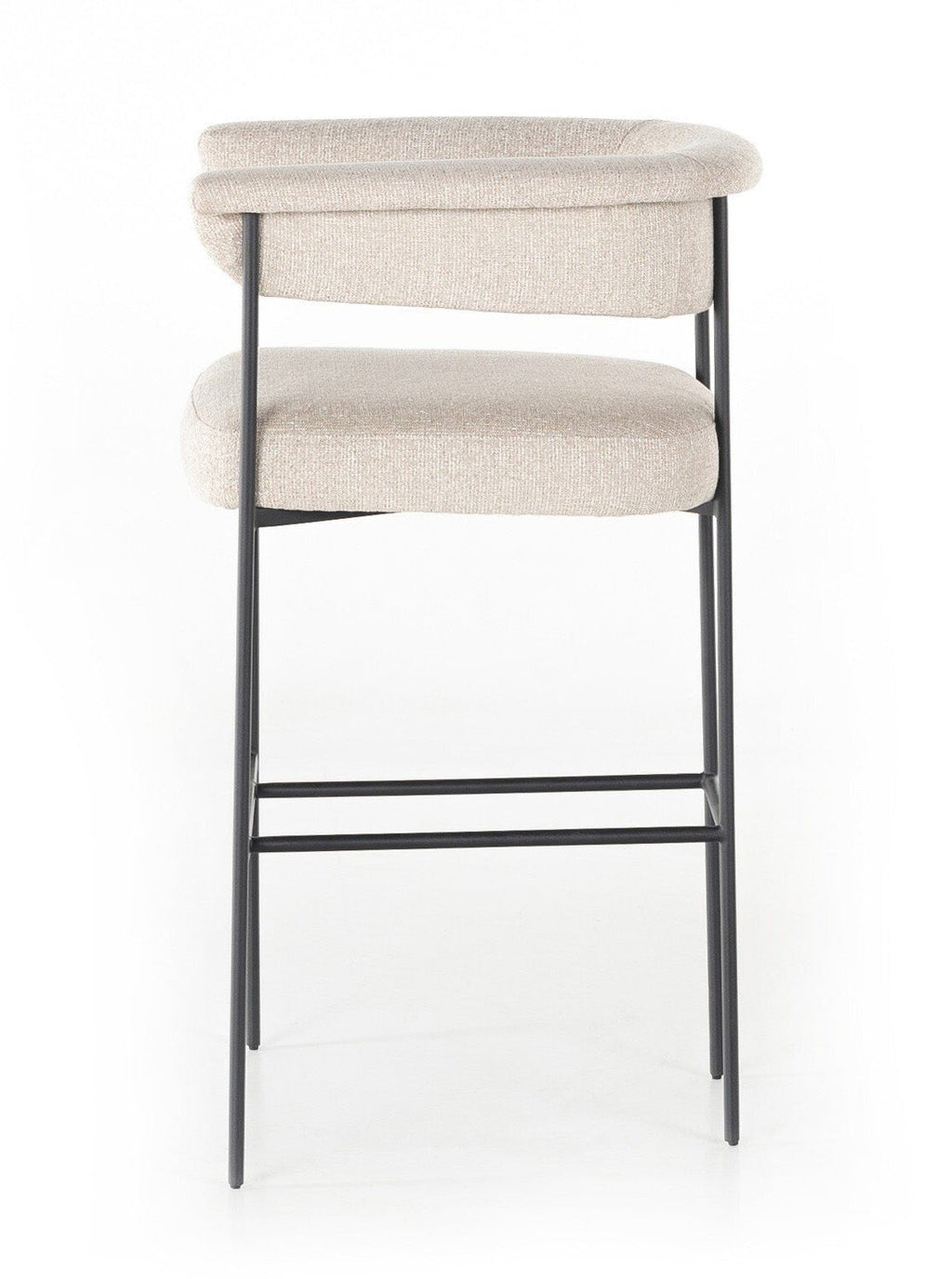Martine Bar + Counter Stool - Upholstered, Metal Base