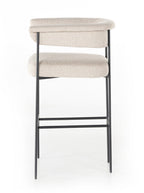 Martine Bar + Counter Stool - Upholstered, Metal Base