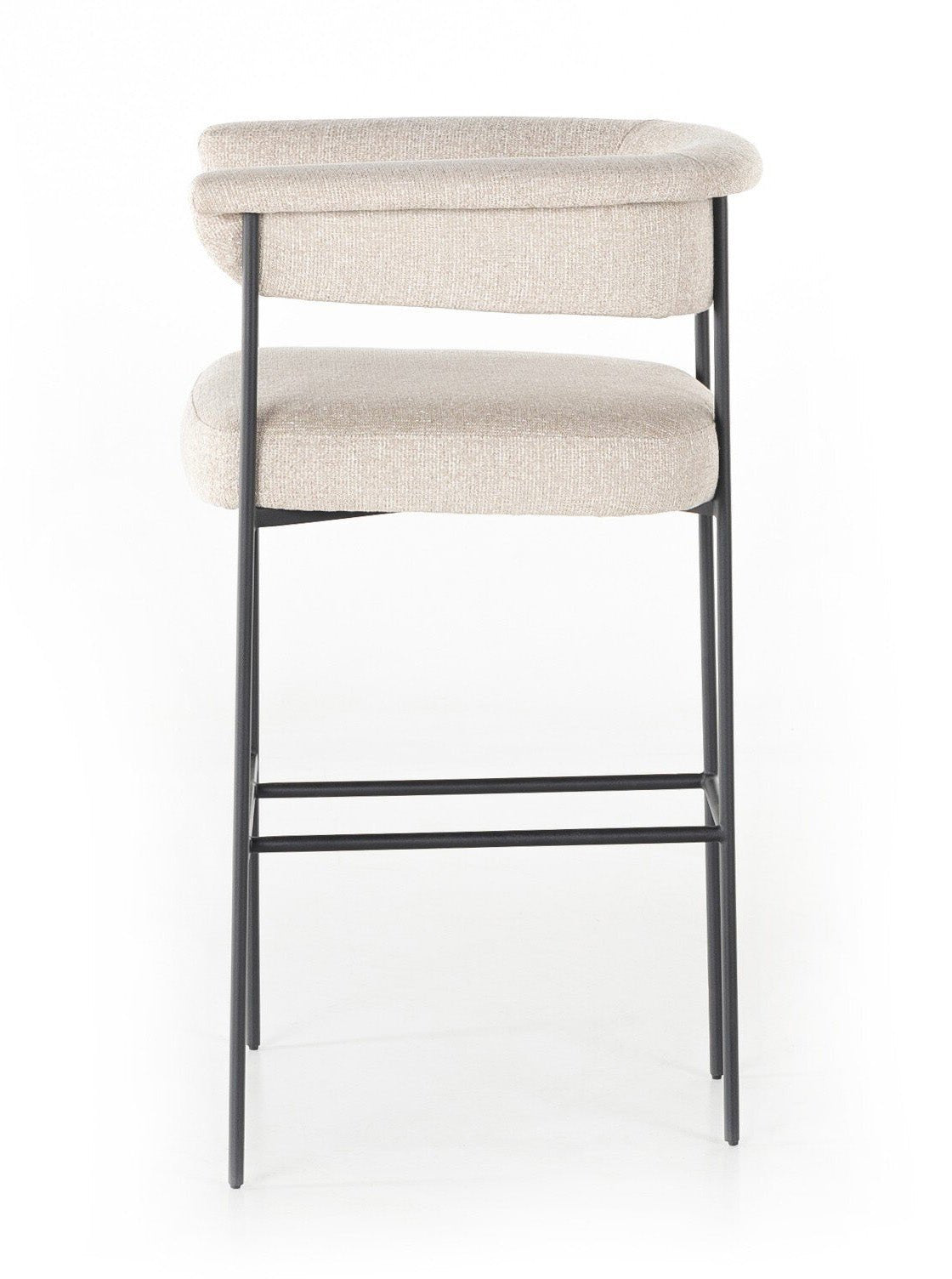 Martine Bar + Counter Stool - Upholstered, Metal Base