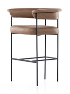 Martine Bar + Counter Stool - Upholstered, Metal Base