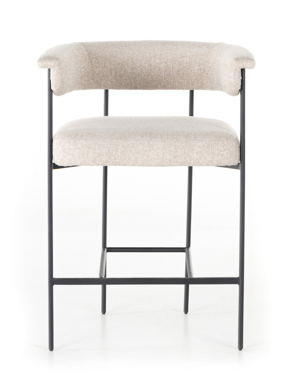 Martine Bar + Counter Stool - Upholstered, Metal Base