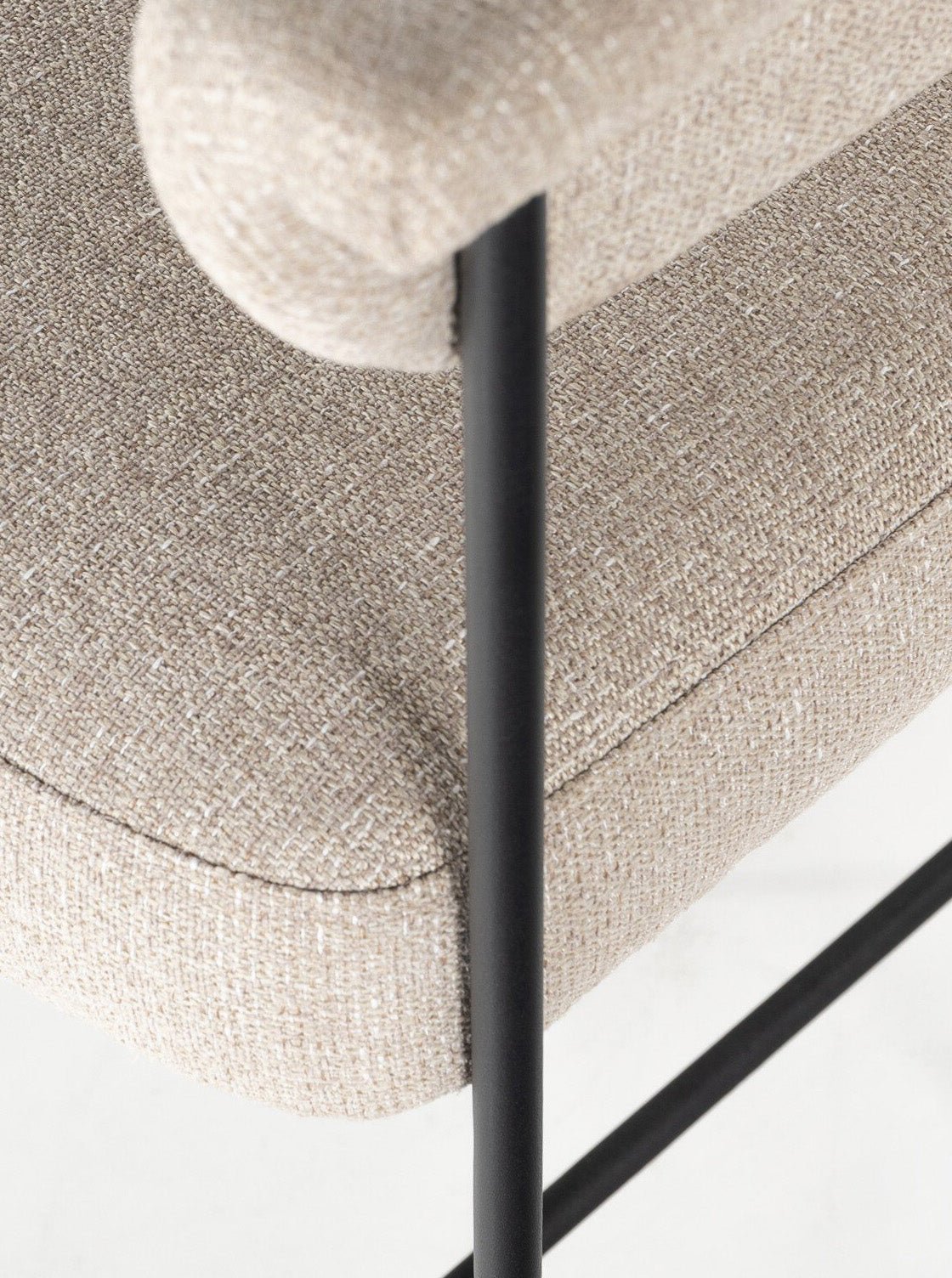 Martine Bar + Counter Stool - Upholstered, Metal Base