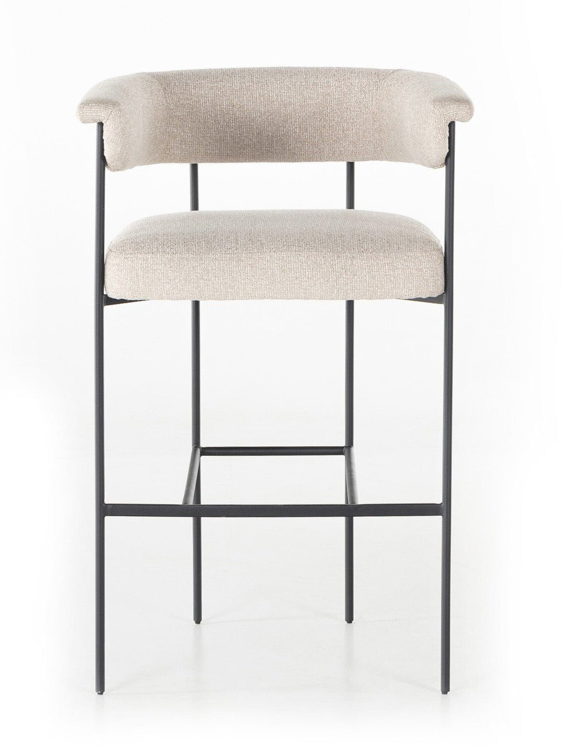 Martine Bar + Counter Stool - Upholstered, Metal Base