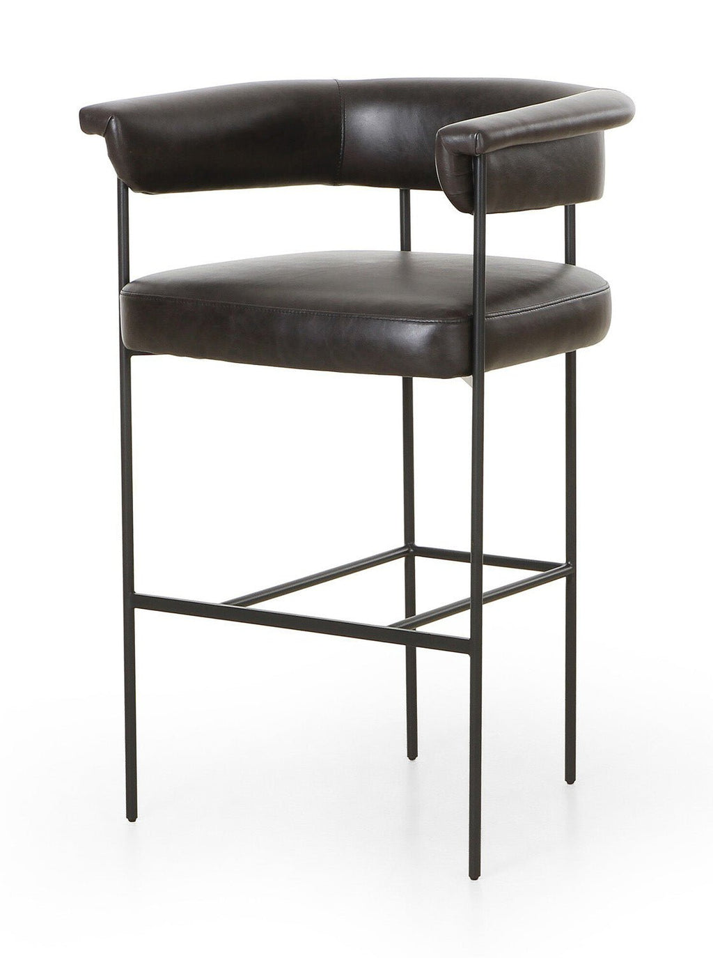 Martine Bar + Counter Stool - Upholstered, Metal Base
