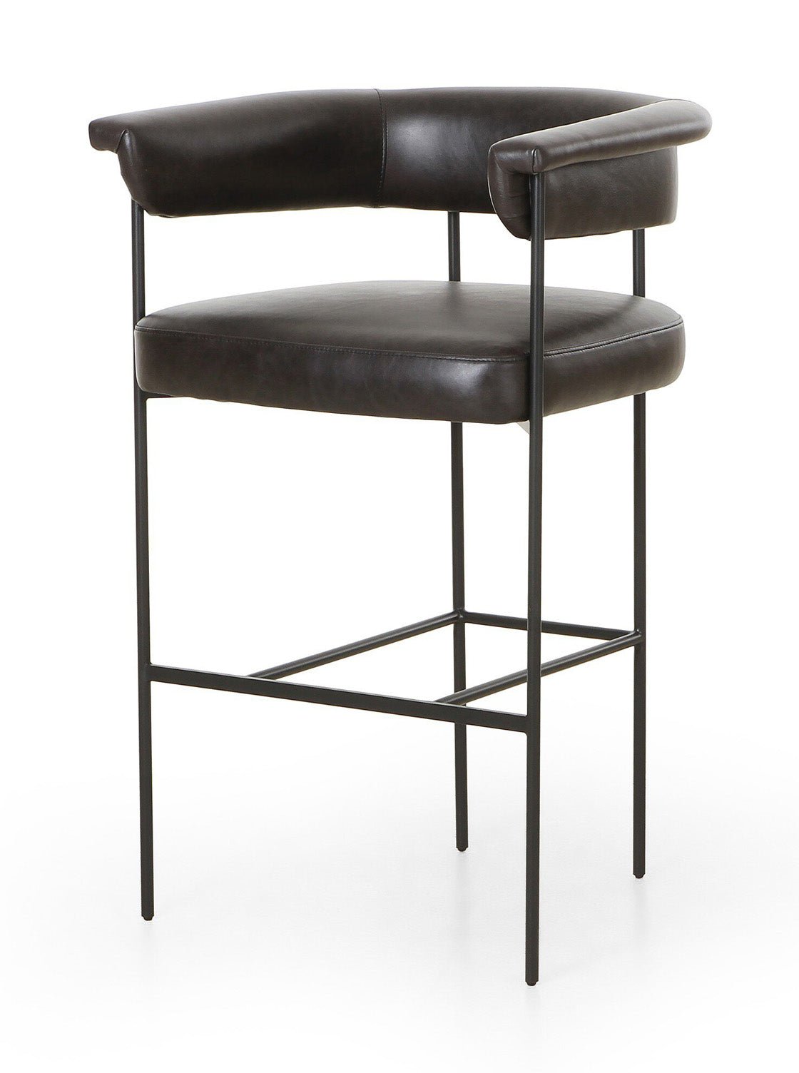 Martine Bar + Counter Stool - Upholstered, Metal Base