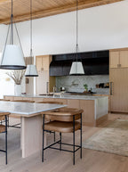 Martine Bar + Counter Stool - Upholstered, Metal Base