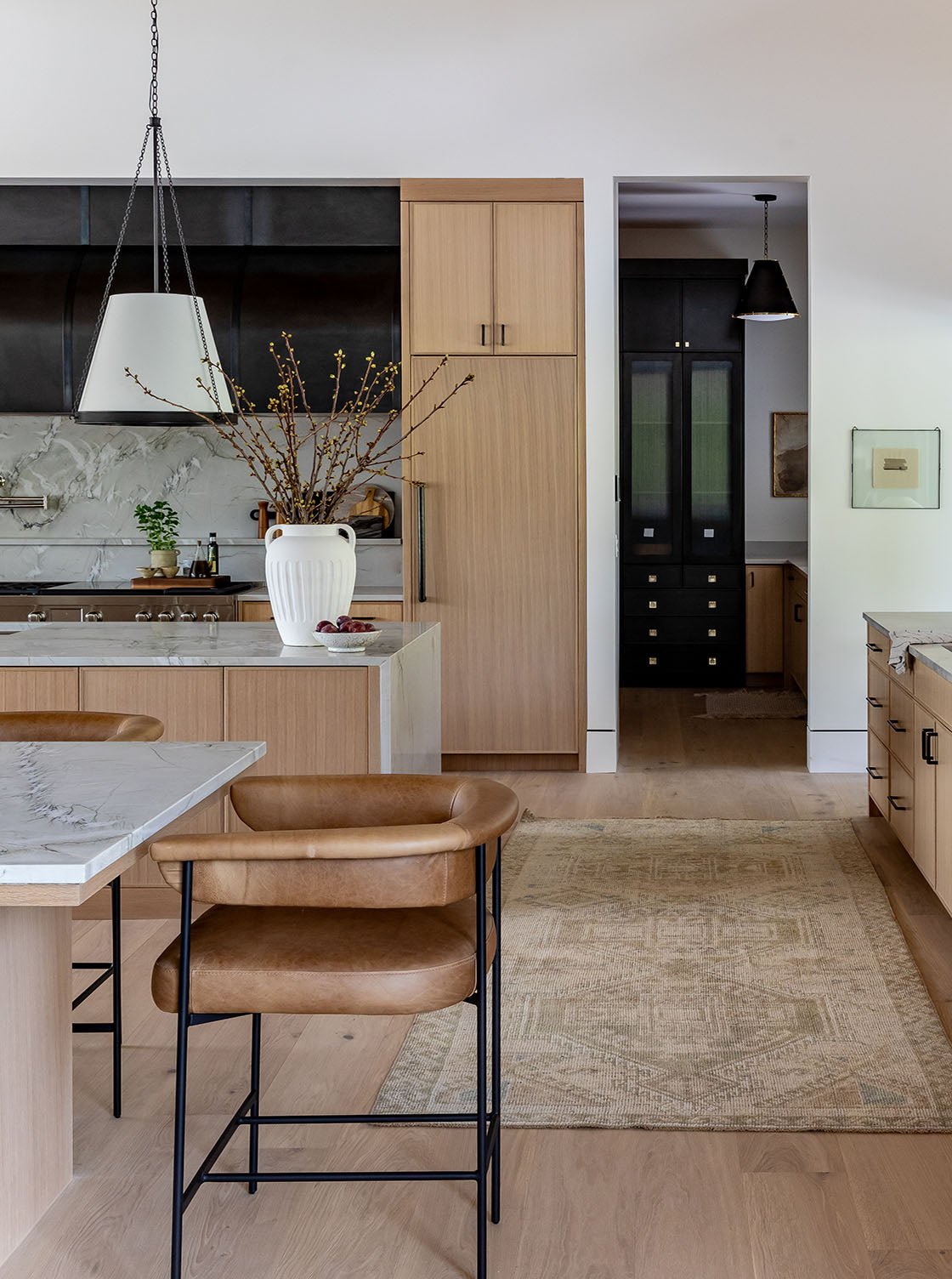 Martine Bar + Counter Stool - Upholstered, Metal Base