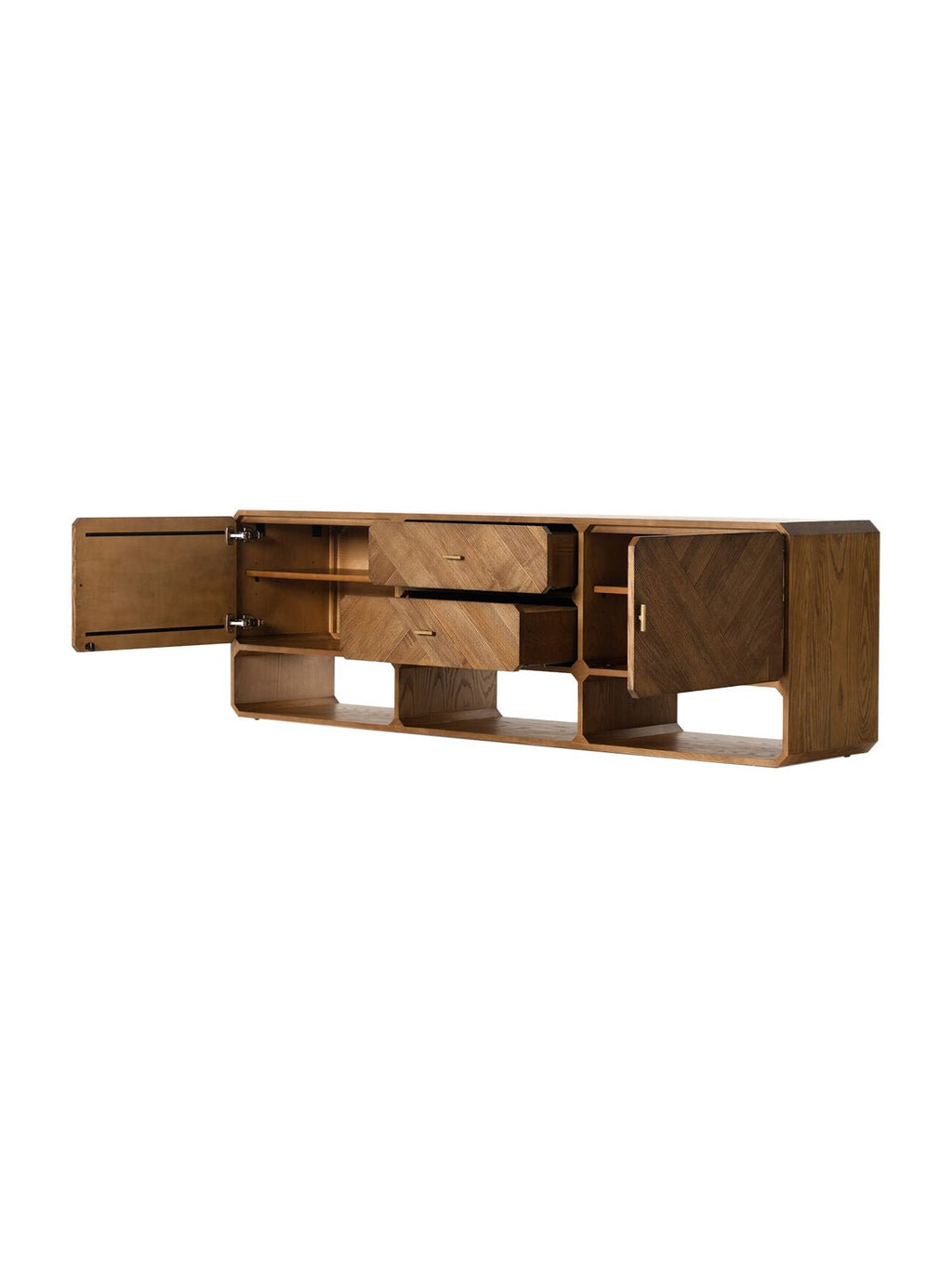 Micah Media Console - Ash Wood