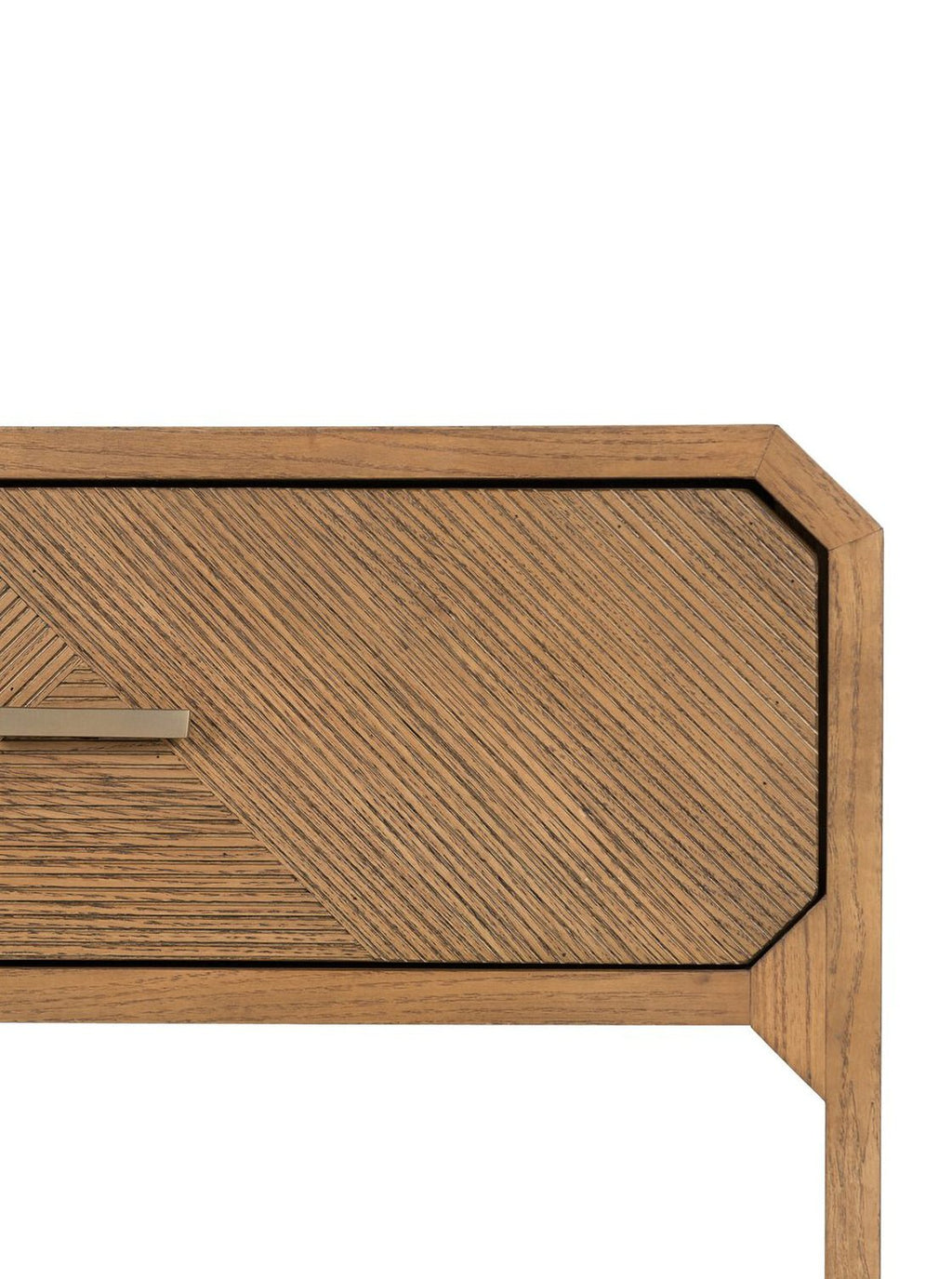 Micah Nightstand - Ash Wood, Metal Base