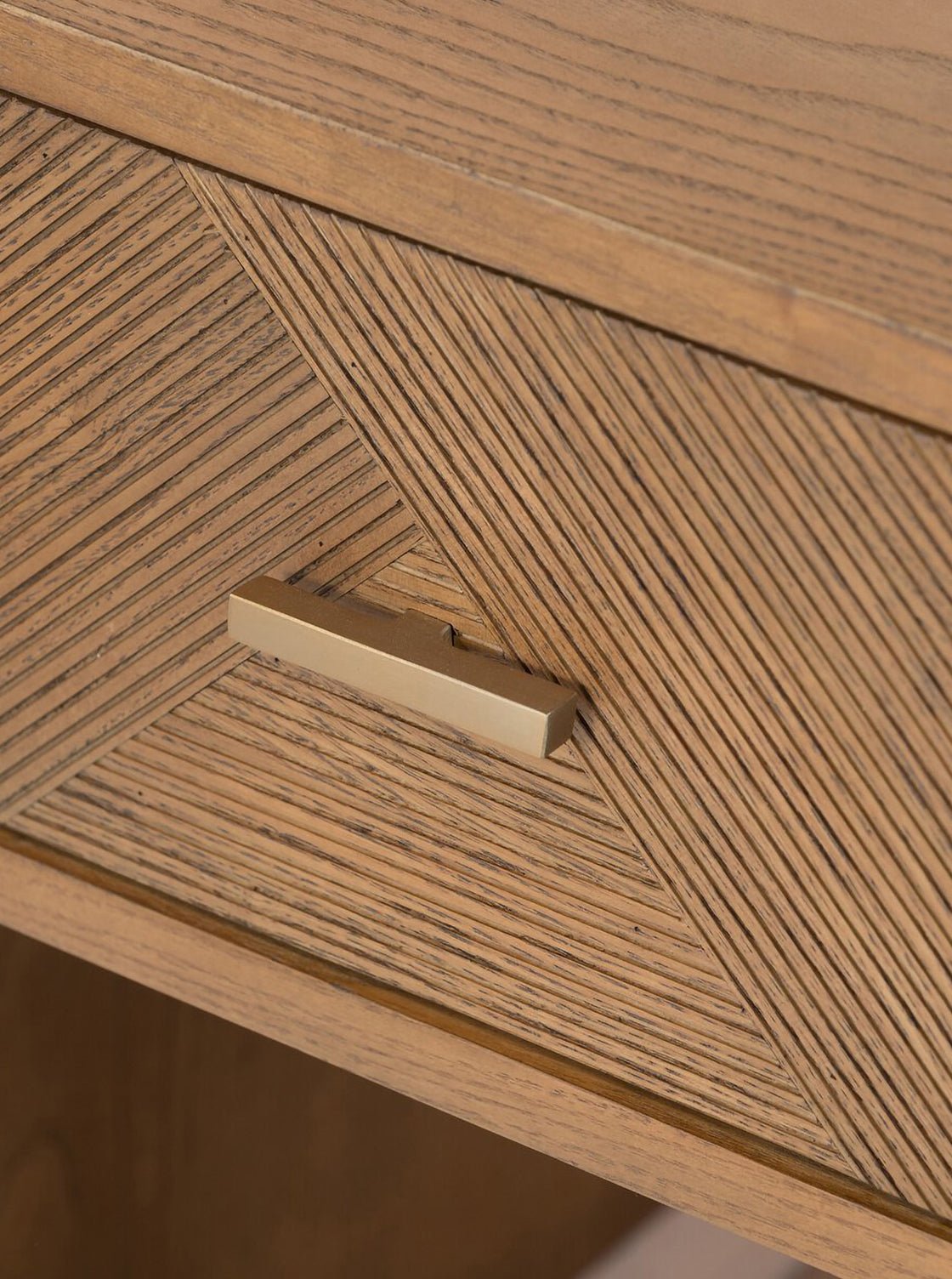 Micah Nightstand - Ash Wood, Metal Base