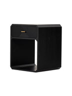 Micah Nightstand - Ash Wood, Metal Base