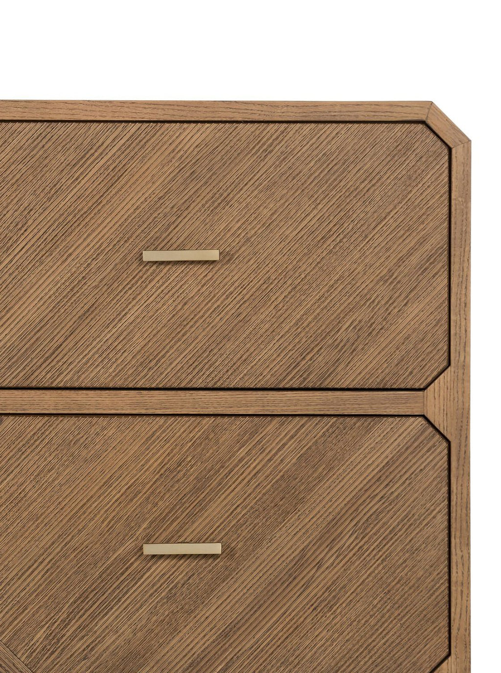Micah Six Drawer Dresser - Ash Wood, Metal Base