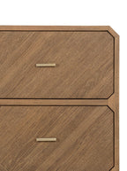 Micah Six Drawer Dresser - Ash Wood, Metal Base