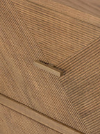 Micah Six Drawer Dresser - Ash Wood, Metal Base