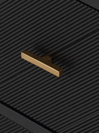 Micah Six Drawer Dresser - Ash Wood, Metal Base