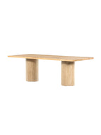 Monet Dining Table - Oak Wood, Stone Top