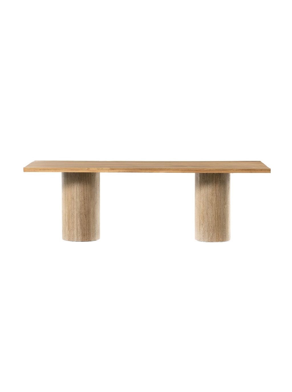 Monet Dining Table - Oak Wood, Stone Top