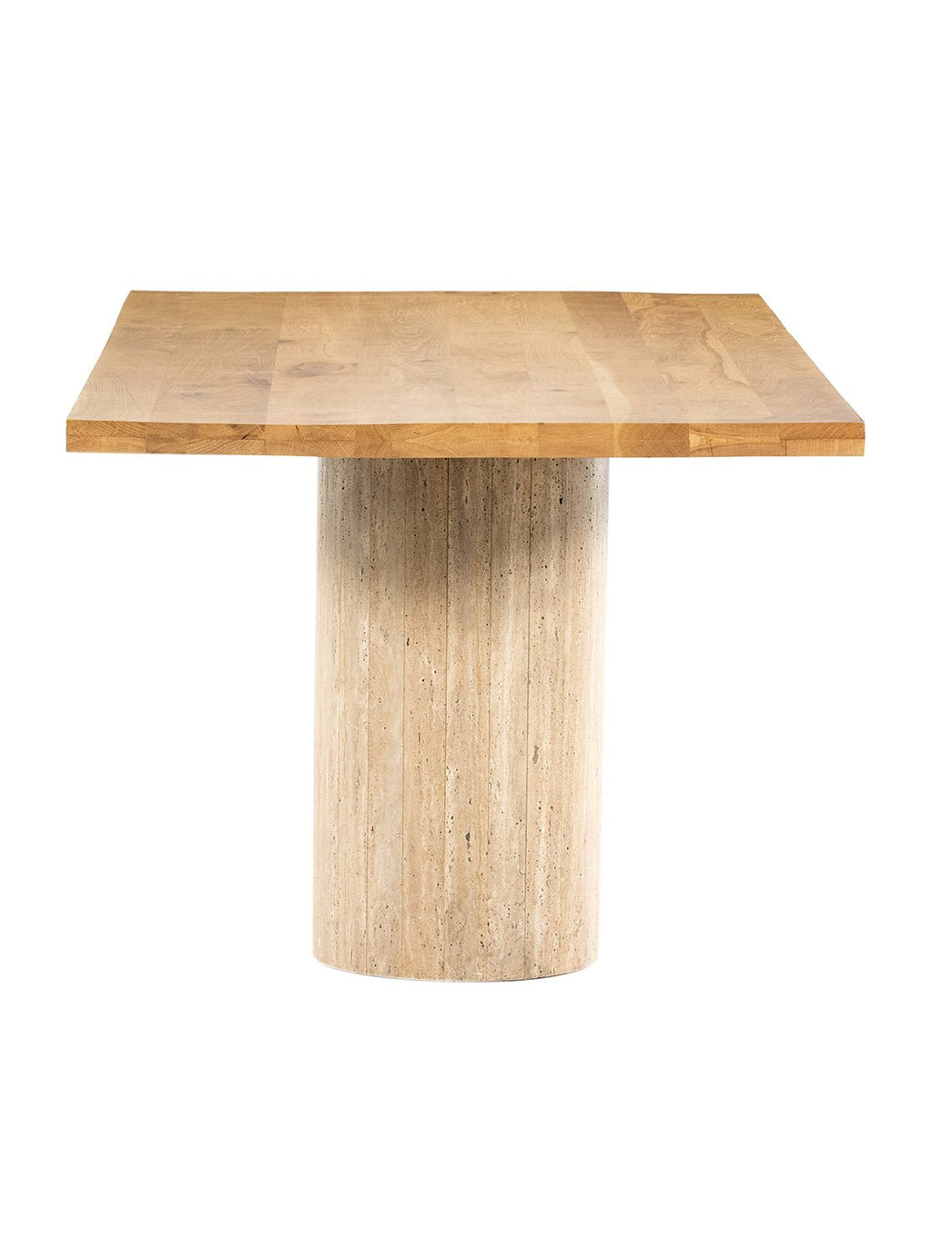 Monet Dining Table - Oak Wood, Stone Top