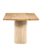 Monet Dining Table - Oak Wood, Stone Top