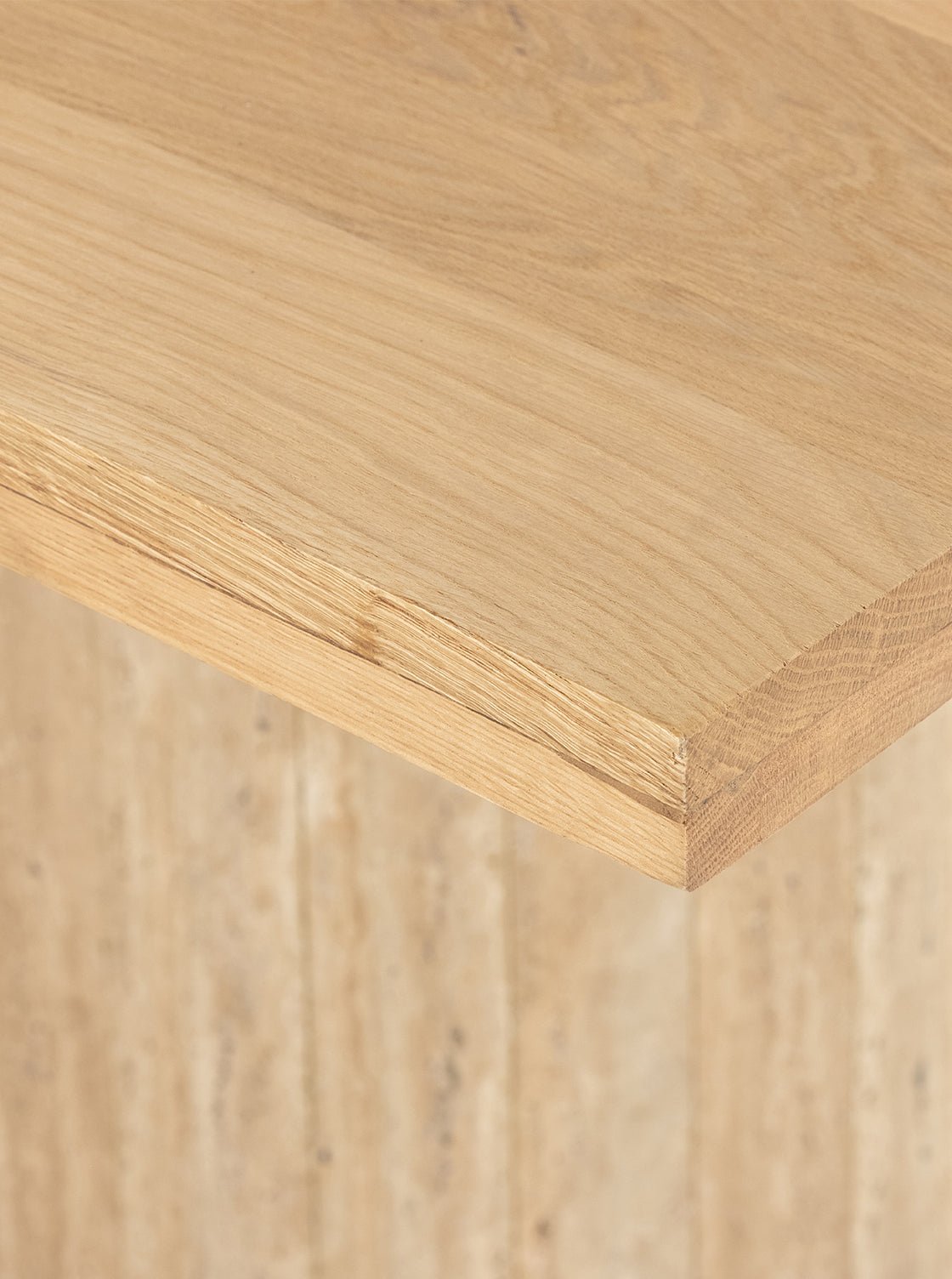 Monet Dining Table - Oak Wood, Stone Top