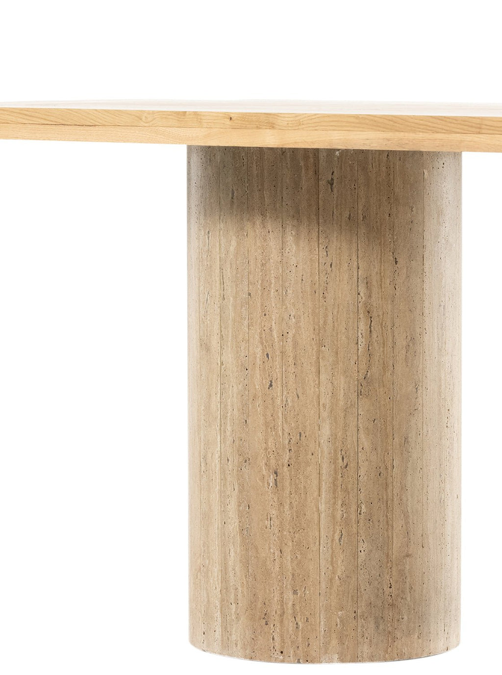 Monet Dining Table - Oak Wood, Stone Top