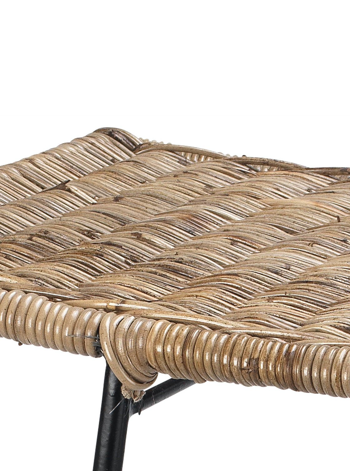 Noemi Bar + Counter Stool - Metal Base, Cane Detail