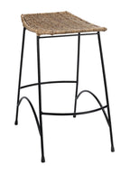 Noemi Bar + Counter Stool - Metal Base, Cane Detail