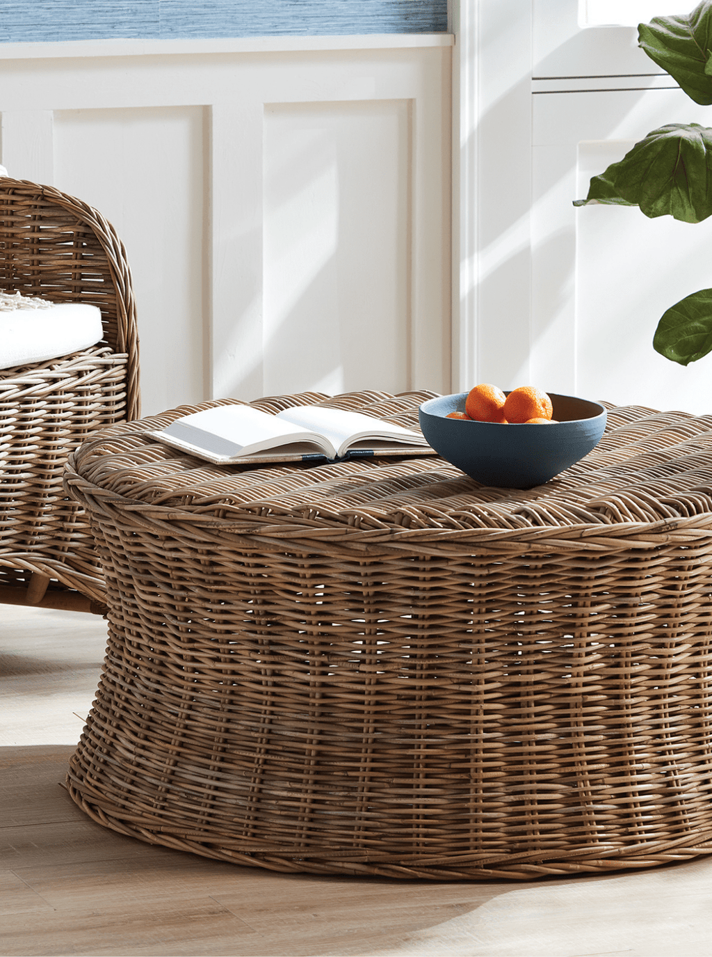 Norman Rattan Coffee Table - Cane Detail