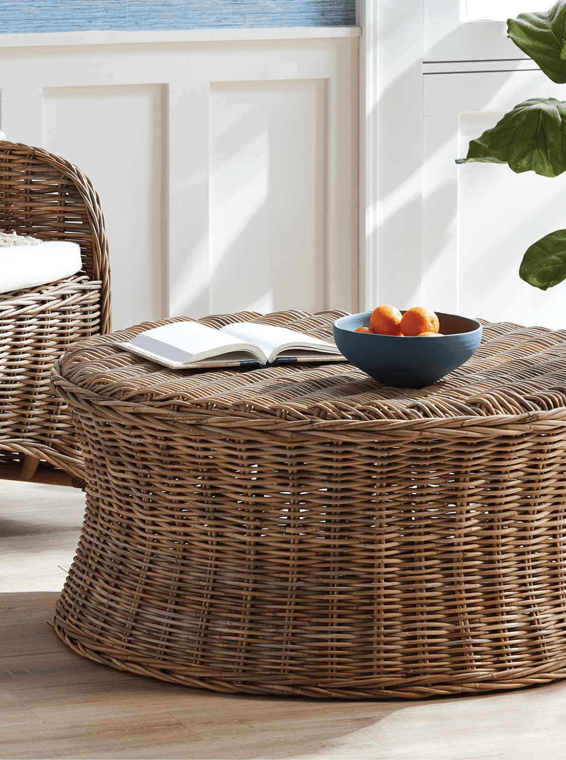 Norman Rattan Coffee Table - Cane Detail
