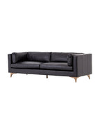 Ollie Sofa - Leather, Oak Wood