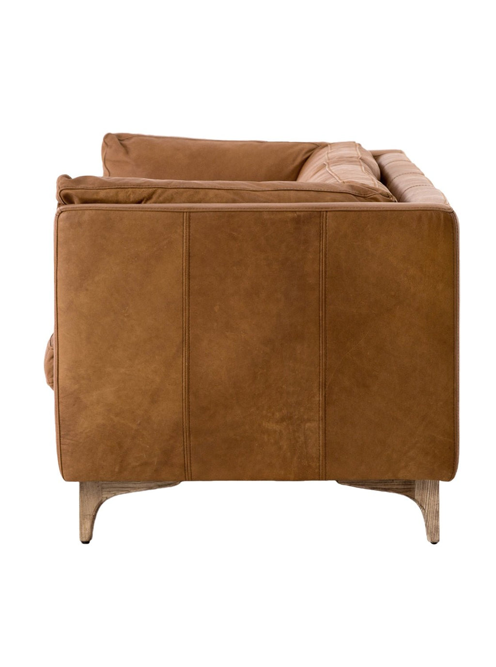 Ollie Sofa - Leather, Oak Wood