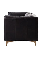 Ollie Sofa - Leather, Oak Wood