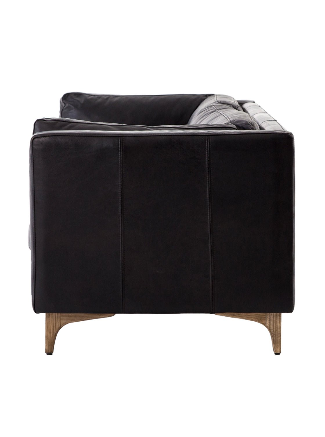Ollie Sofa - Leather, Oak Wood