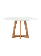 Opal Dining Table - Oak Wood, Stone Top
