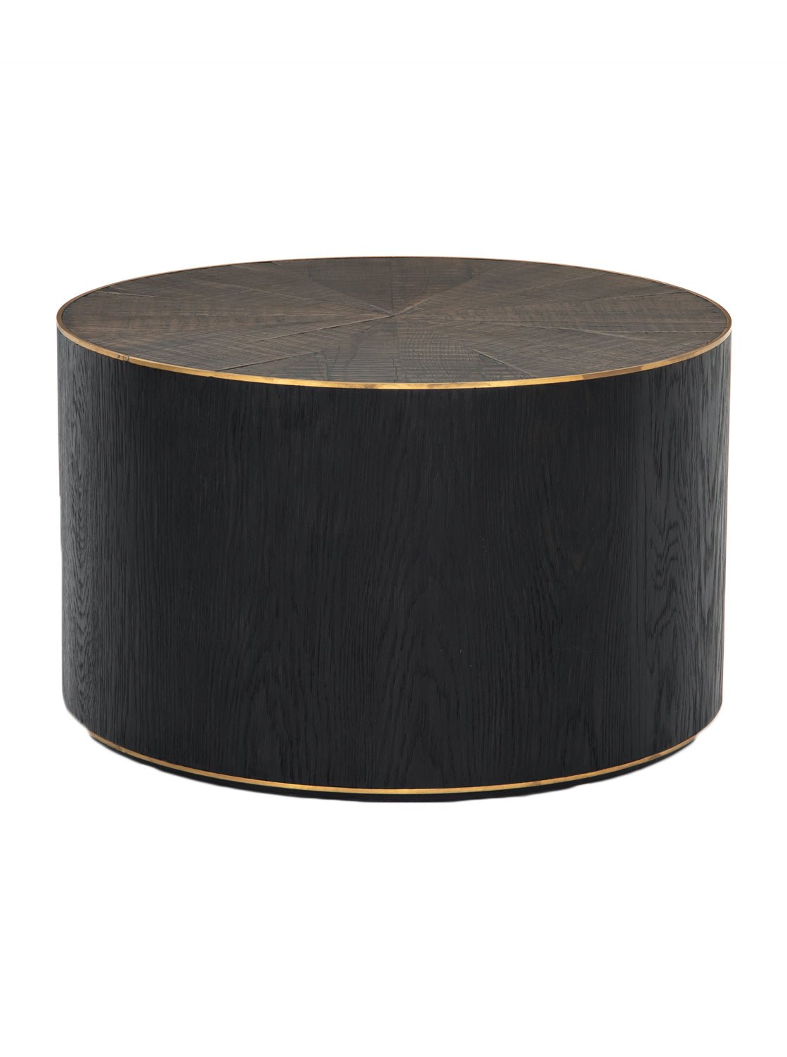Penelope Coffee Table - Oak Wood, Metal Base