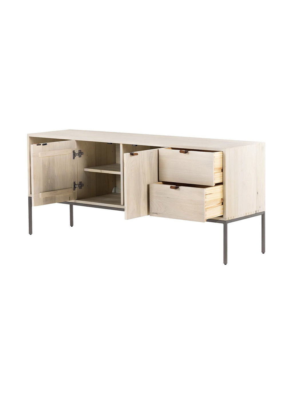 Phoenix Console - Upholstered, Leather