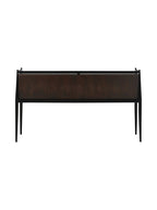 Renata Console - Mahogany Wood, Metal Base
